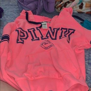 pink victoria secret hoodie